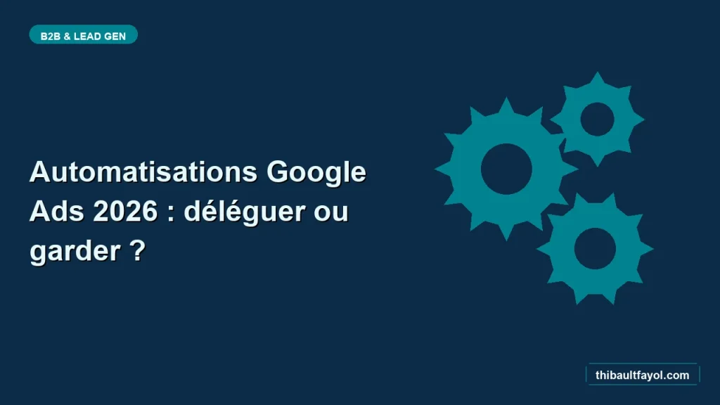 Automatisations Google Ads 2026 : ce que vous devriez déléguer (et ce que vous ne devriez pas)