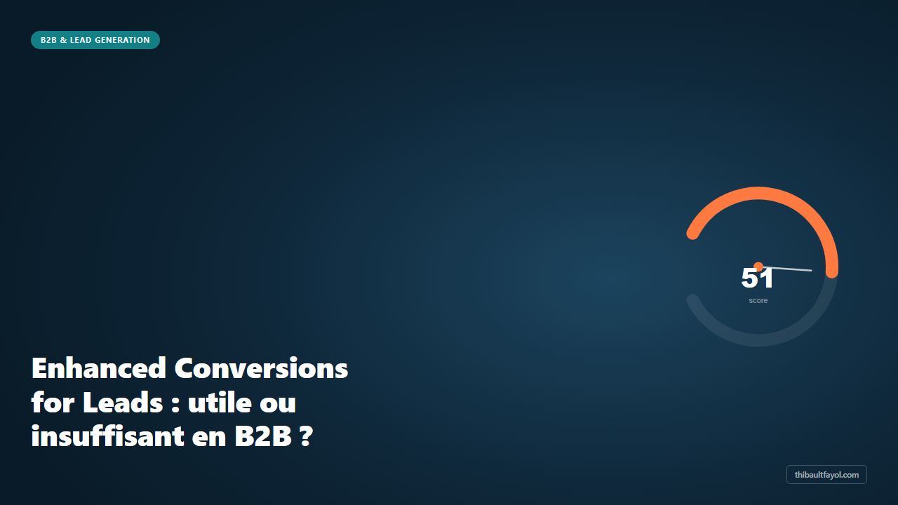 Enhanced Conversions for Leads : utile ou insuffisant en B2B ?