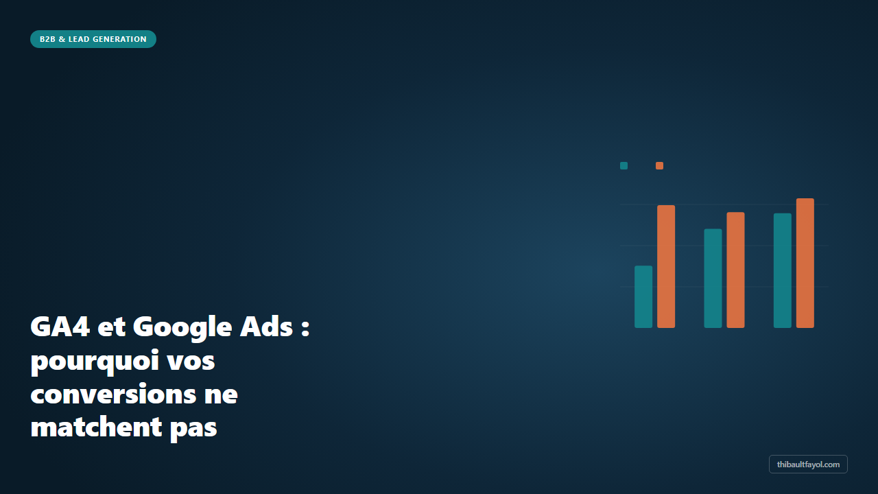 GA4 et Google Ads : pourquoi vos conversions ne matchent pas