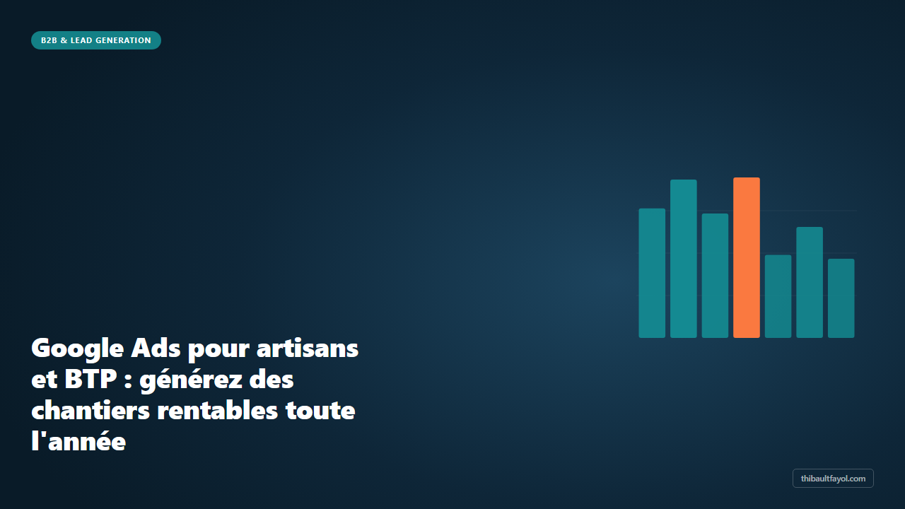 Google Ads Artisans et BTP 2026 : générer des chantiers rentables