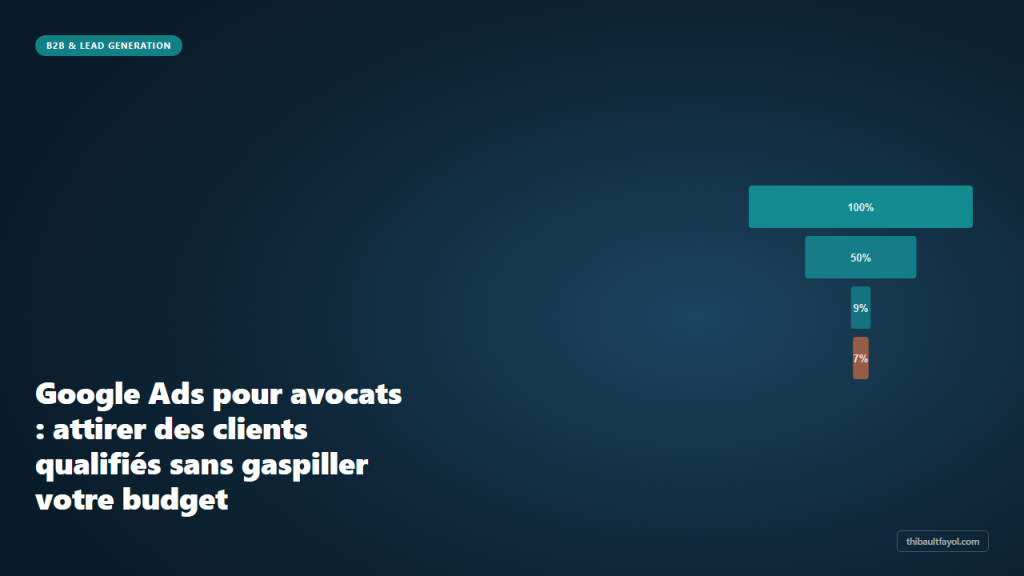 Google Ads pour avocats : attirer des clients qualifiés sans gaspiller votre budget