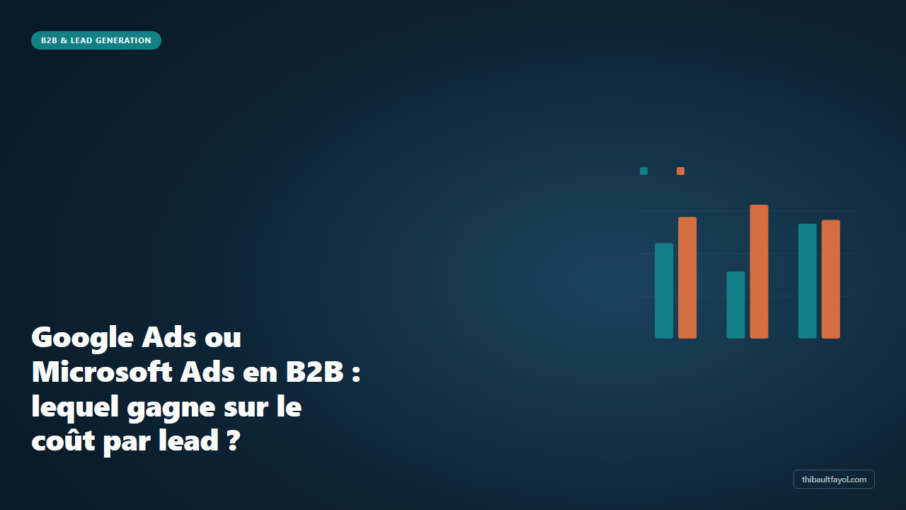 Google Ads ou Microsoft Ads en B2B : lequel gagne vraiment sur le coût par lead ?