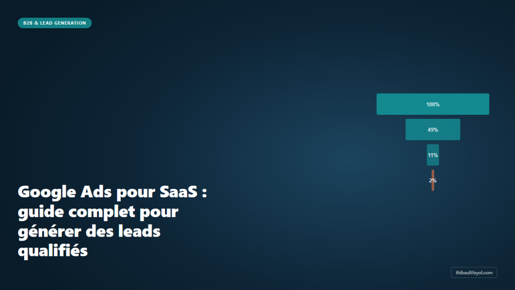 Google Ads pour SaaS : guide complet pour générer des leads qualifiés