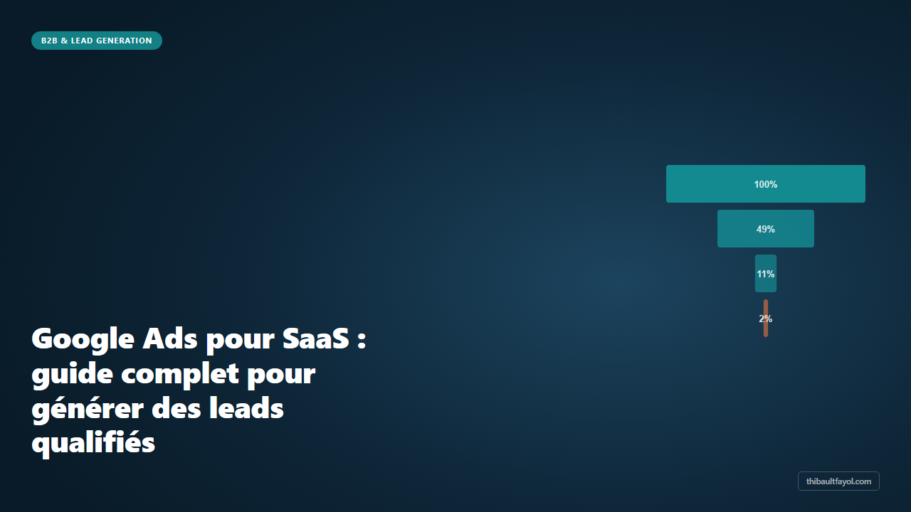 Google Ads pour SaaS : guide complet pour générer des leads qualifiés