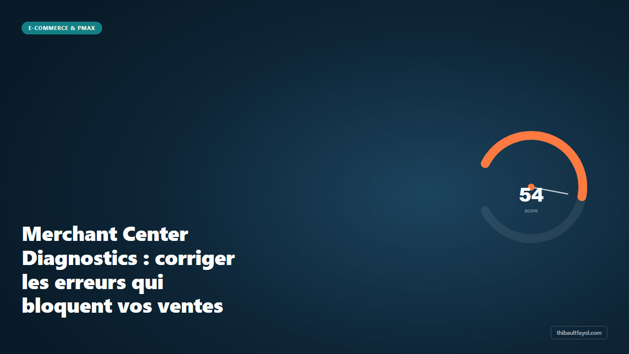 Merchant Center Diagnostics : corriger les erreurs qui bloquent vos ventes Shopping