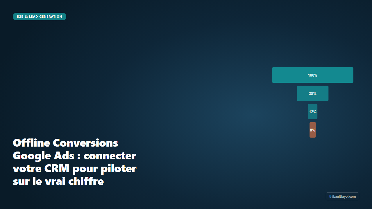 Offline Conversions Google Ads : connecter votre CRM pour piloter sur le vrai chiffre