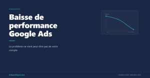 Baisse de performance Google Ads : 3 causes hors du compte
