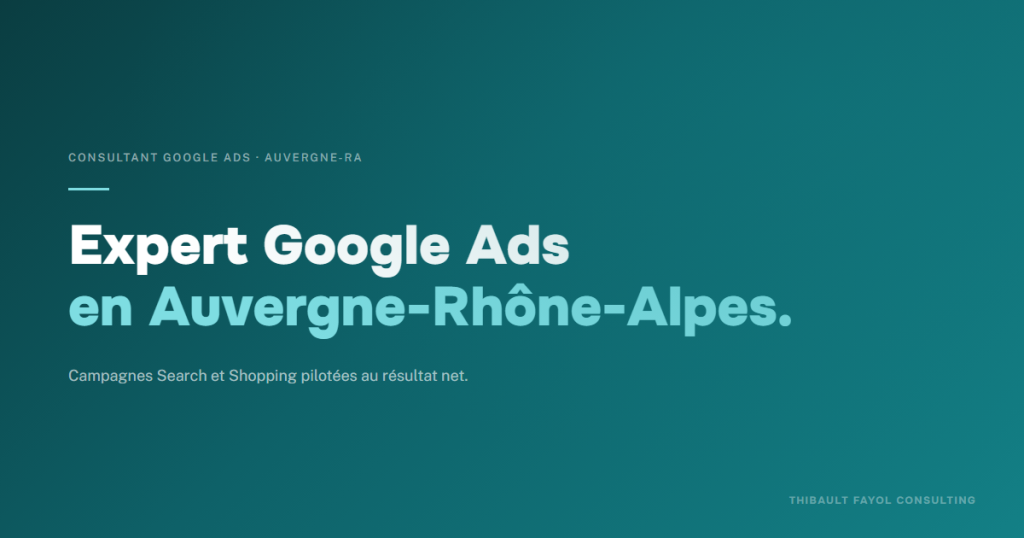 Consultant Google Ads Auvergne-Rhône-Alpes