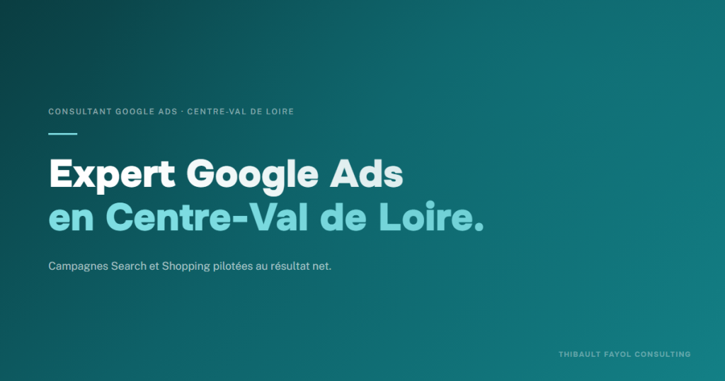 Consultant Google Ads Centre-Val de Loire