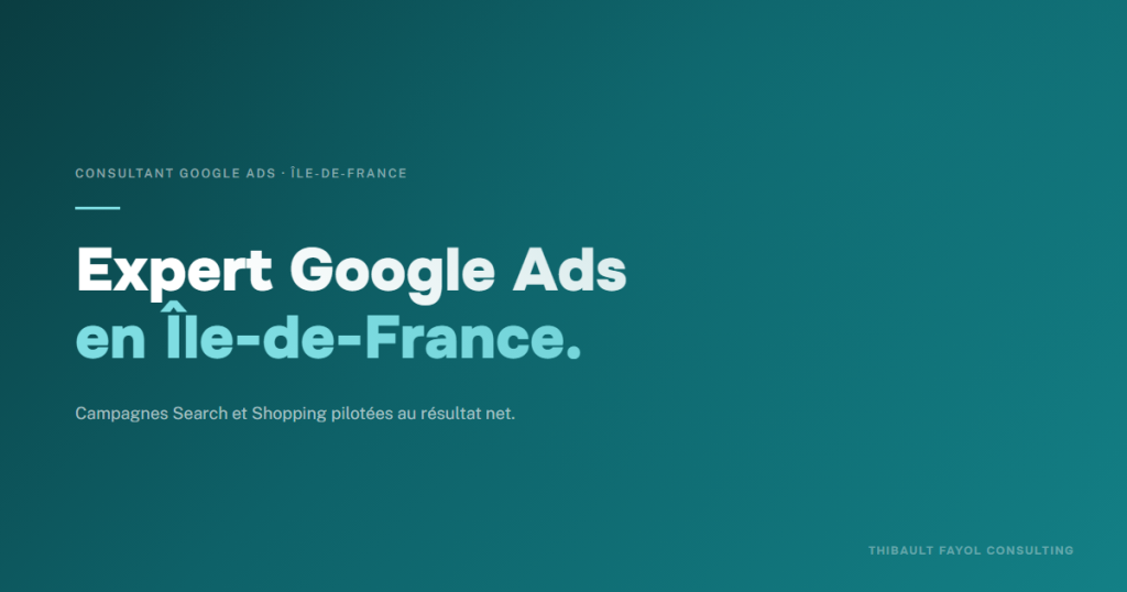 Consultant Google Ads Île-de-France