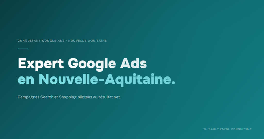 Consultant Google Ads Nouvelle-Aquitaine