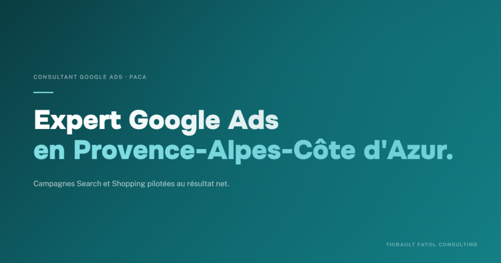 Consultant Google Ads Provence-Alpes-Côte d'Azur
