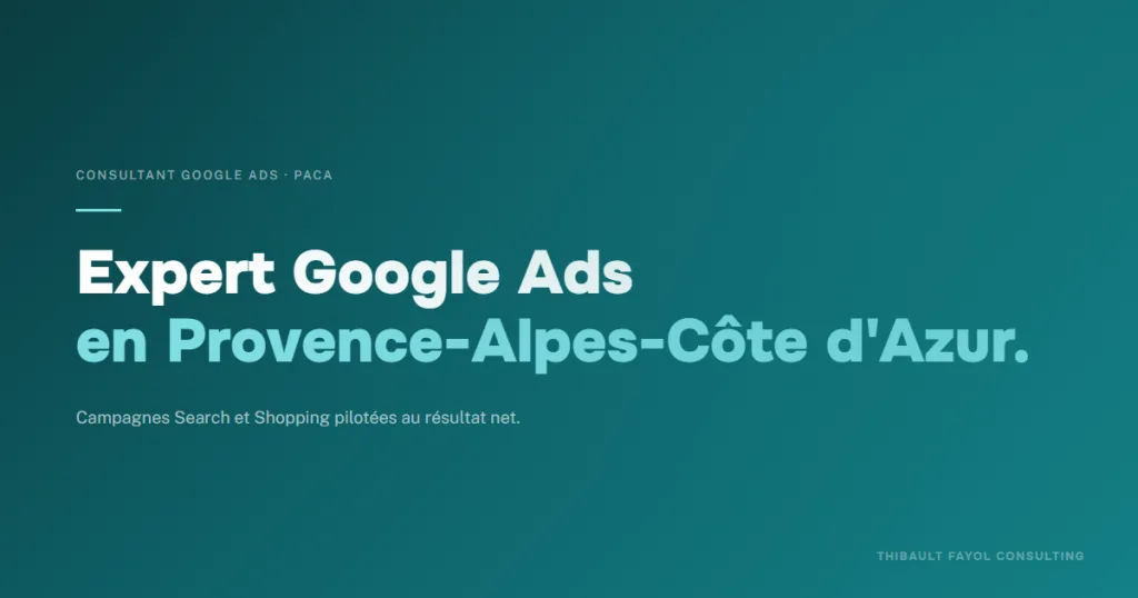 Consultant Google Ads Provence-Alpes-Côte d'Azur