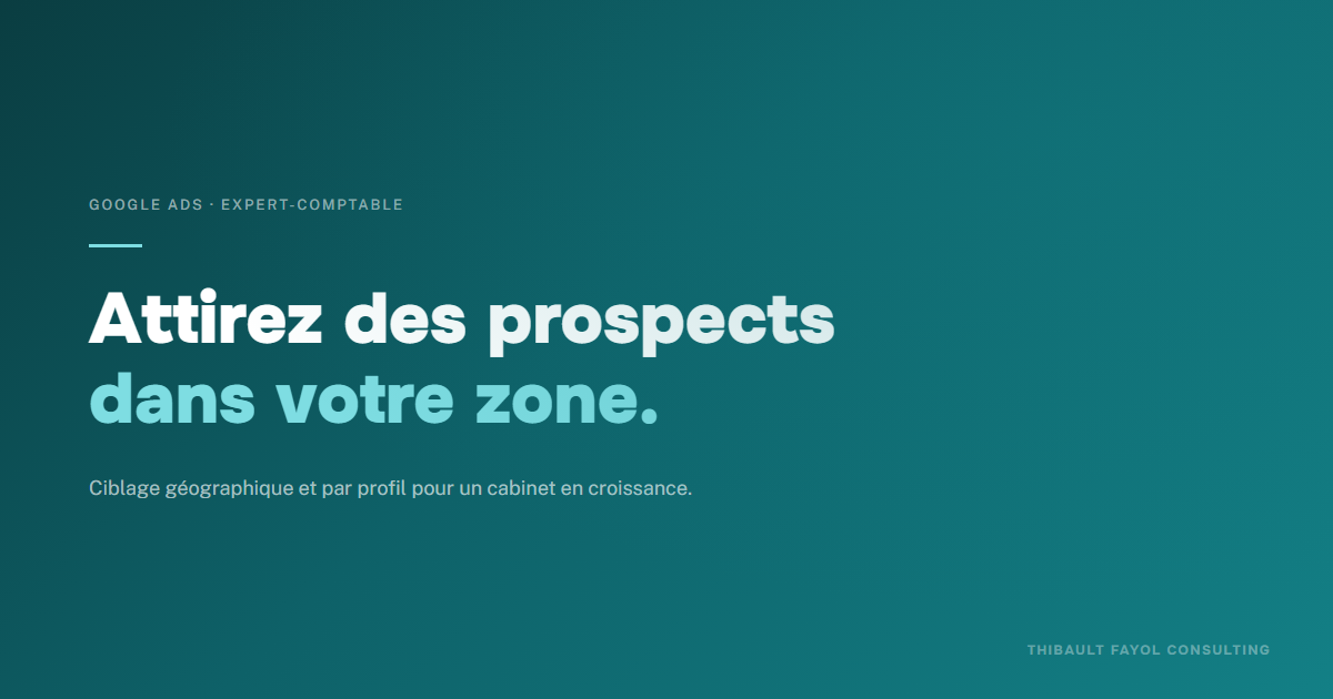 Google Ads pour les experts-comptables