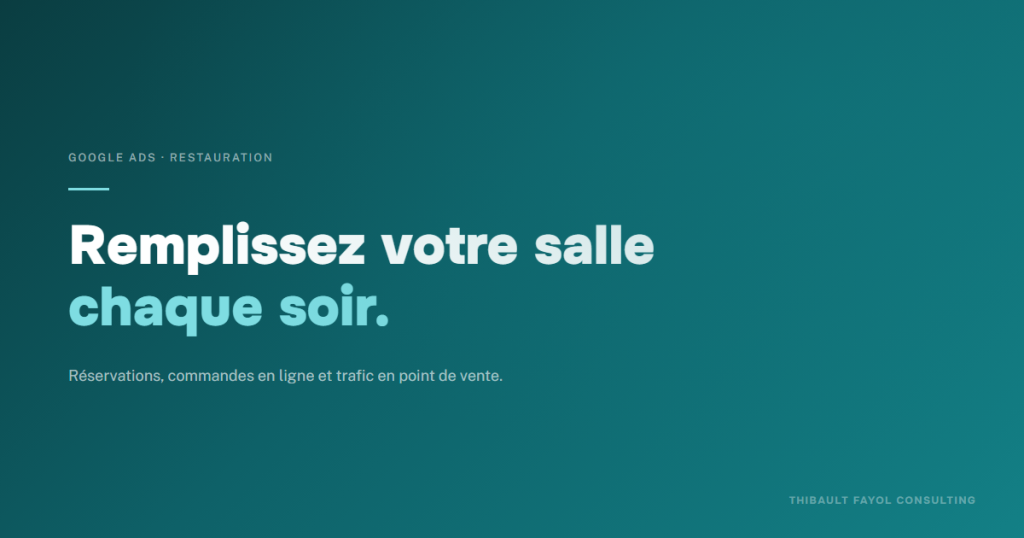 Google Ads pour les restaurants