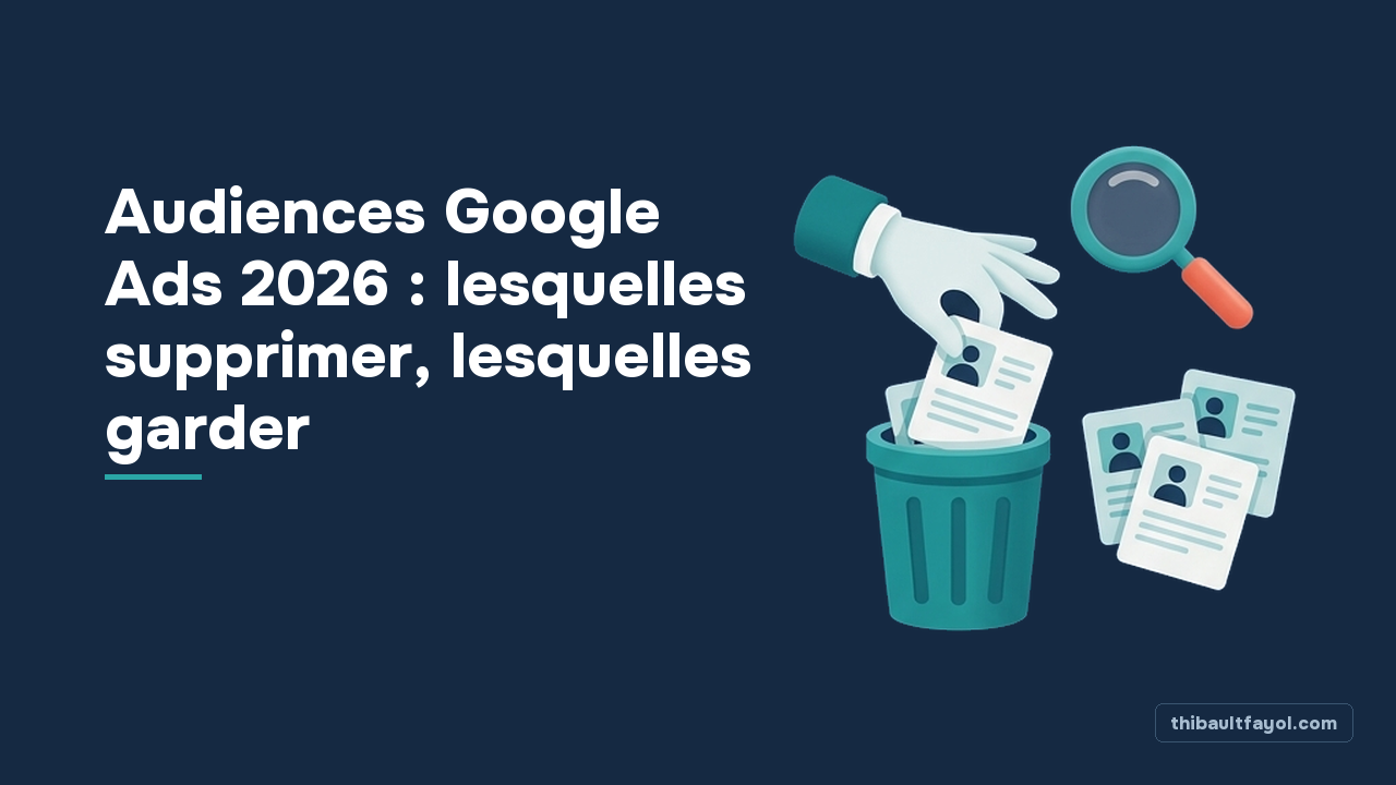 Audiences Google Ads 2026 : lesquelles supprimer, lesquelles garder