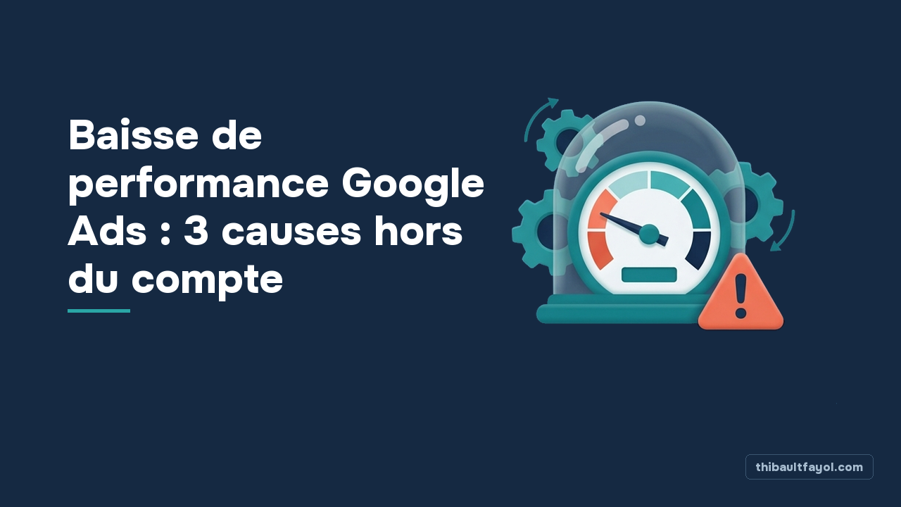 Baisse de performance Google Ads : 3 causes hors du compte