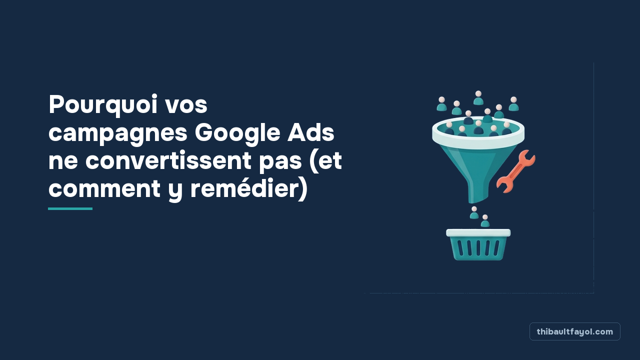 Pourquoi vos campagnes Google Ads ne convertissent pas (et comment y remédier)