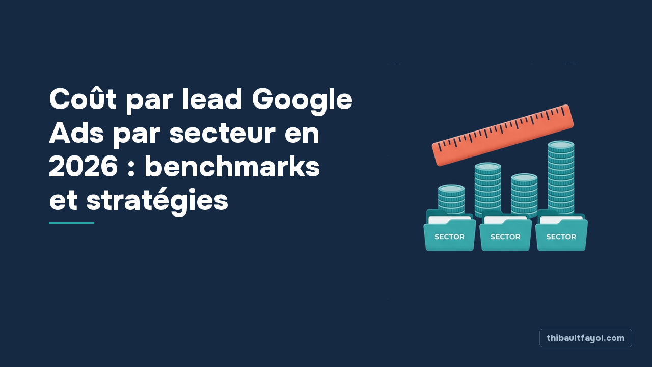 Coût par lead Google Ads par secteur en 2026 : benchmarks et stratégies