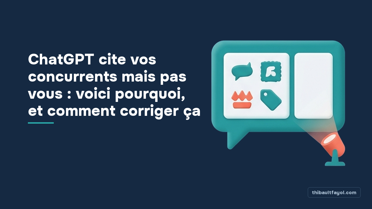 ChatGPT cite vos concurrents mais pas vous : voici pourquoi, et comment corriger ça