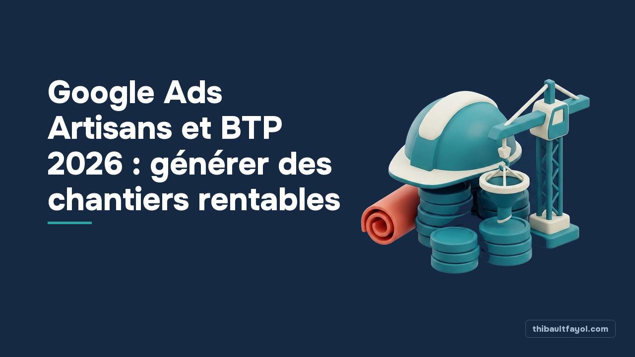 Google Ads Artisans et BTP 2026 : générer des chantiers rentables
