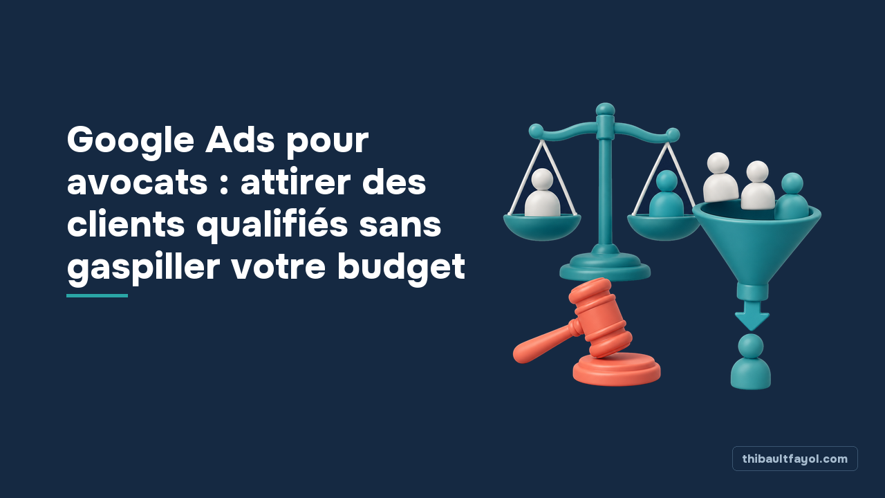 Google Ads pour avocats : attirer des clients qualifiés sans gaspiller votre budget