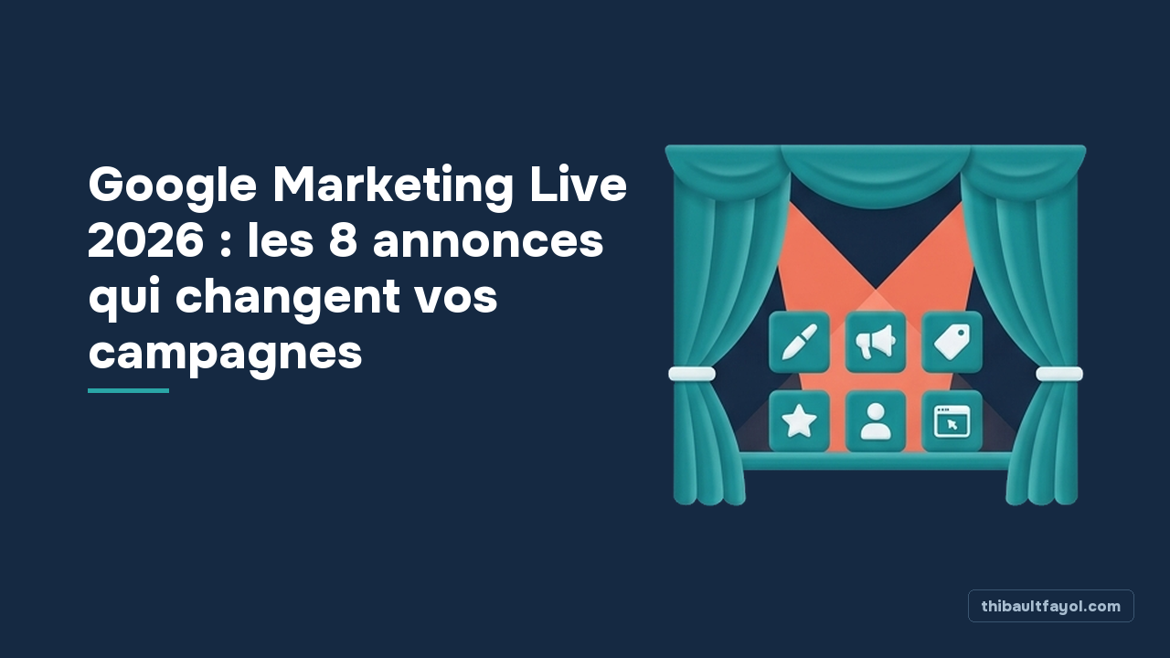 Google Marketing Live 2026 : les 8 annonces qui changent vos campagnes