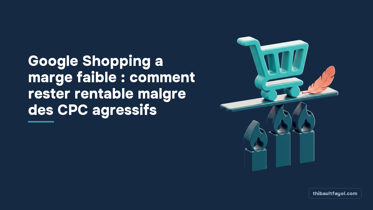 Google Shopping a marge faible : comment rester rentable malgre des CPC agressifs