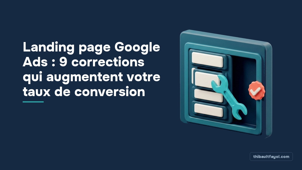 Landing page Google Ads : 9 corrections qui augmentent votre taux de conversion