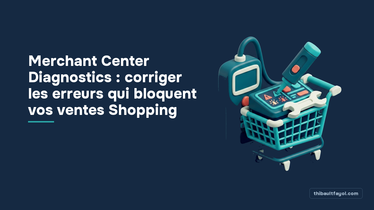 Merchant Center Diagnostics : corriger les erreurs qui bloquent vos ventes Shopping