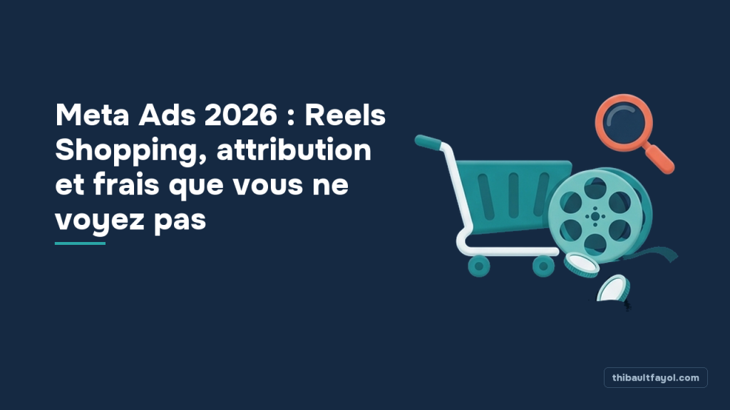 Meta Ads 2026 : Reels Shopping, attribution et frais que vous ne voyez pas