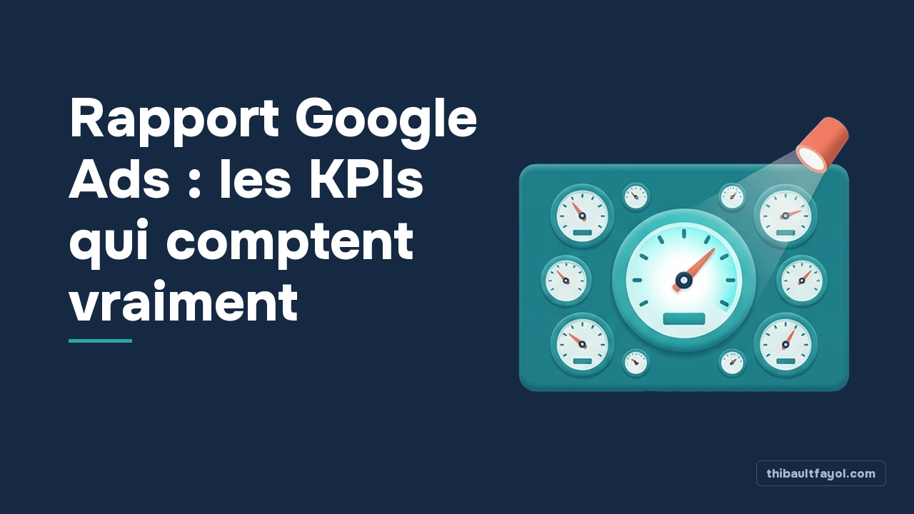 Rapport Google Ads : les KPIs qui comptent vraiment