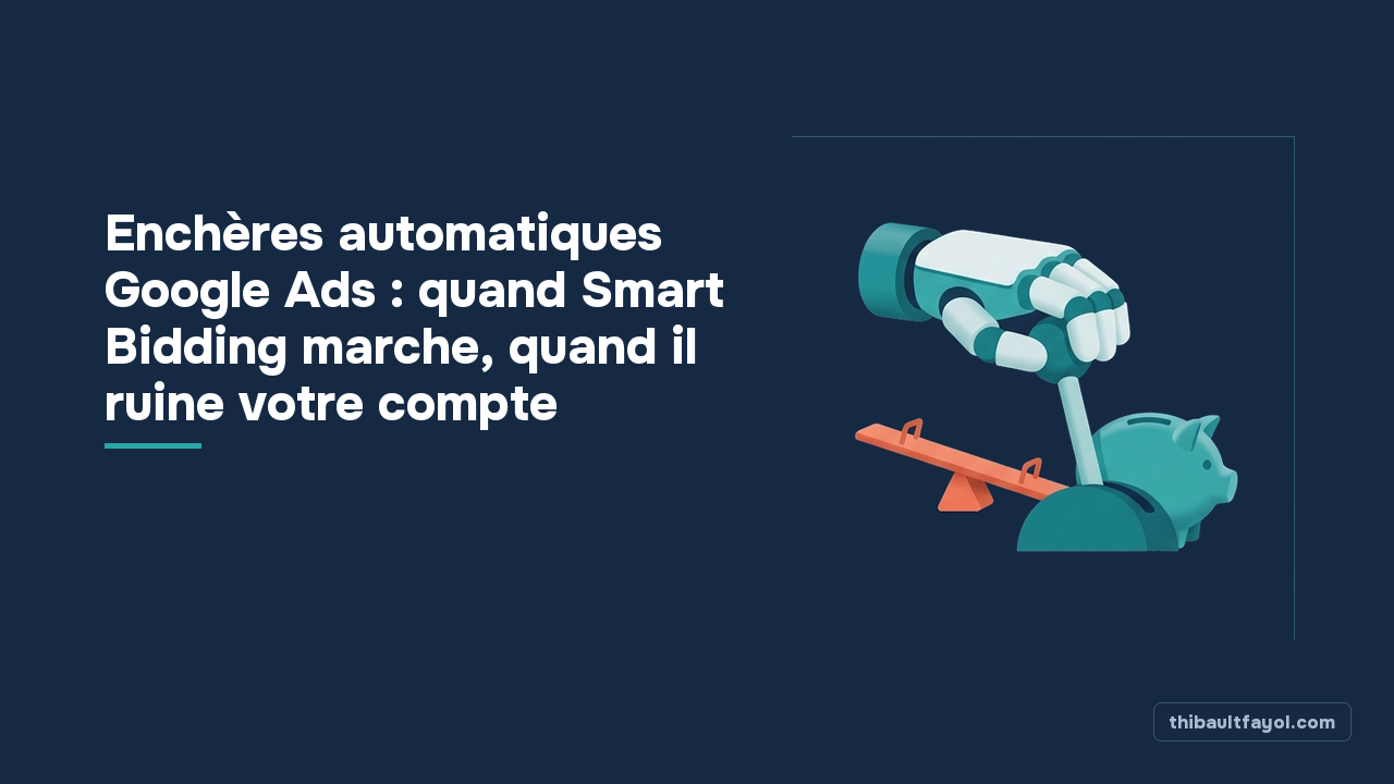 Enchères automatiques Google Ads : quand Smart Bidding marche, quand il ruine votre compte